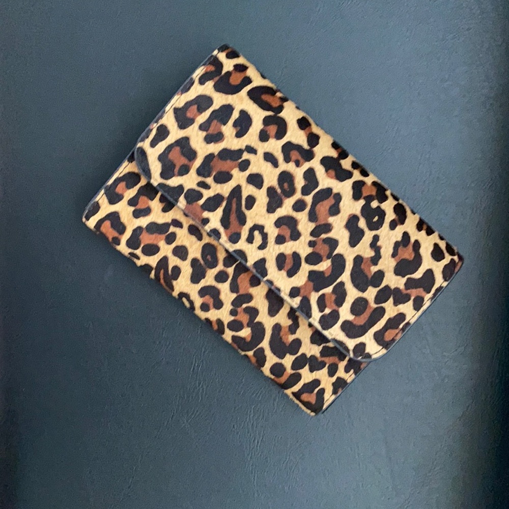Loft leopard print clutch